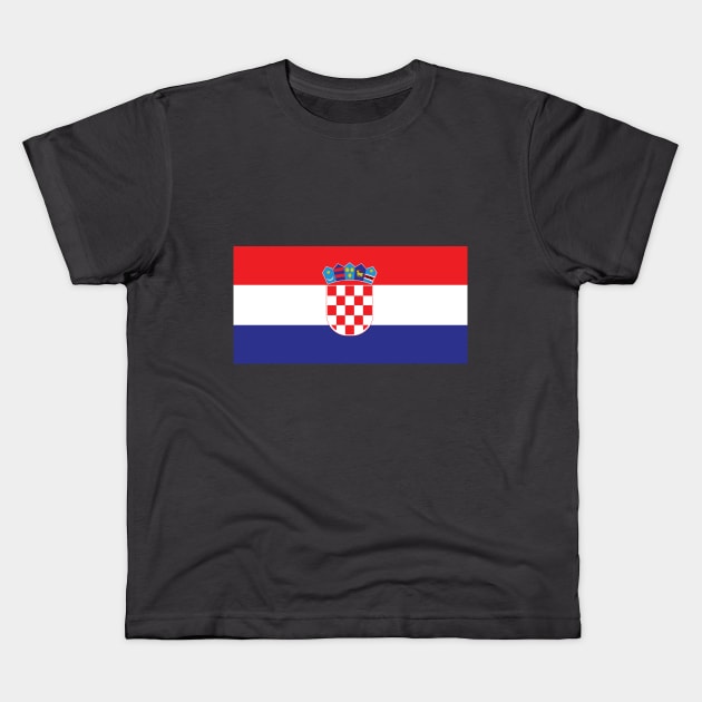 Croatian Flag Kids T-Shirt by Wickedcartoons